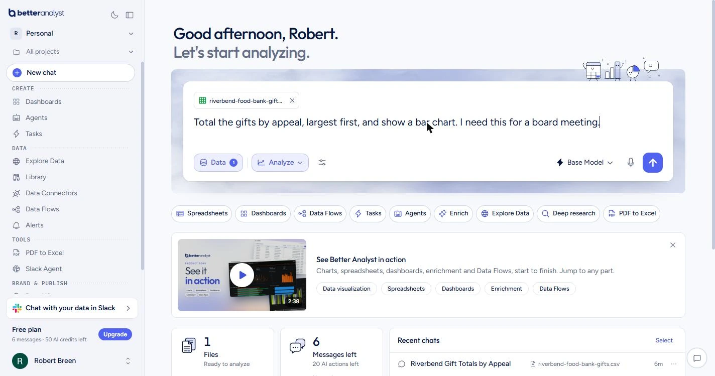 Better Analyst: Check a Donor Export Before the Board Sees It: screenshot 5 of 17 from the step-by-step module
