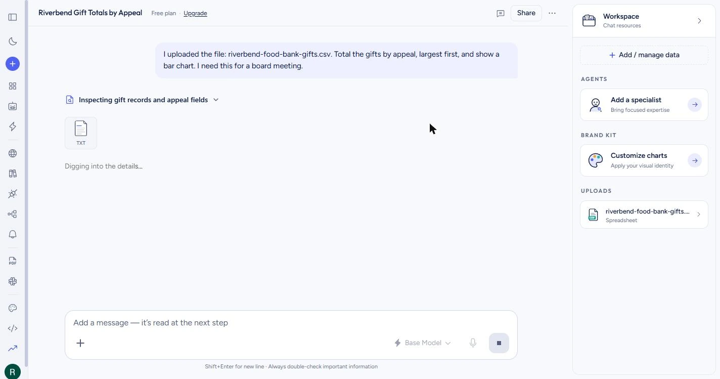 Better Analyst: Check a Donor Export Before the Board Sees It: screenshot 6 of 17 from the step-by-step module