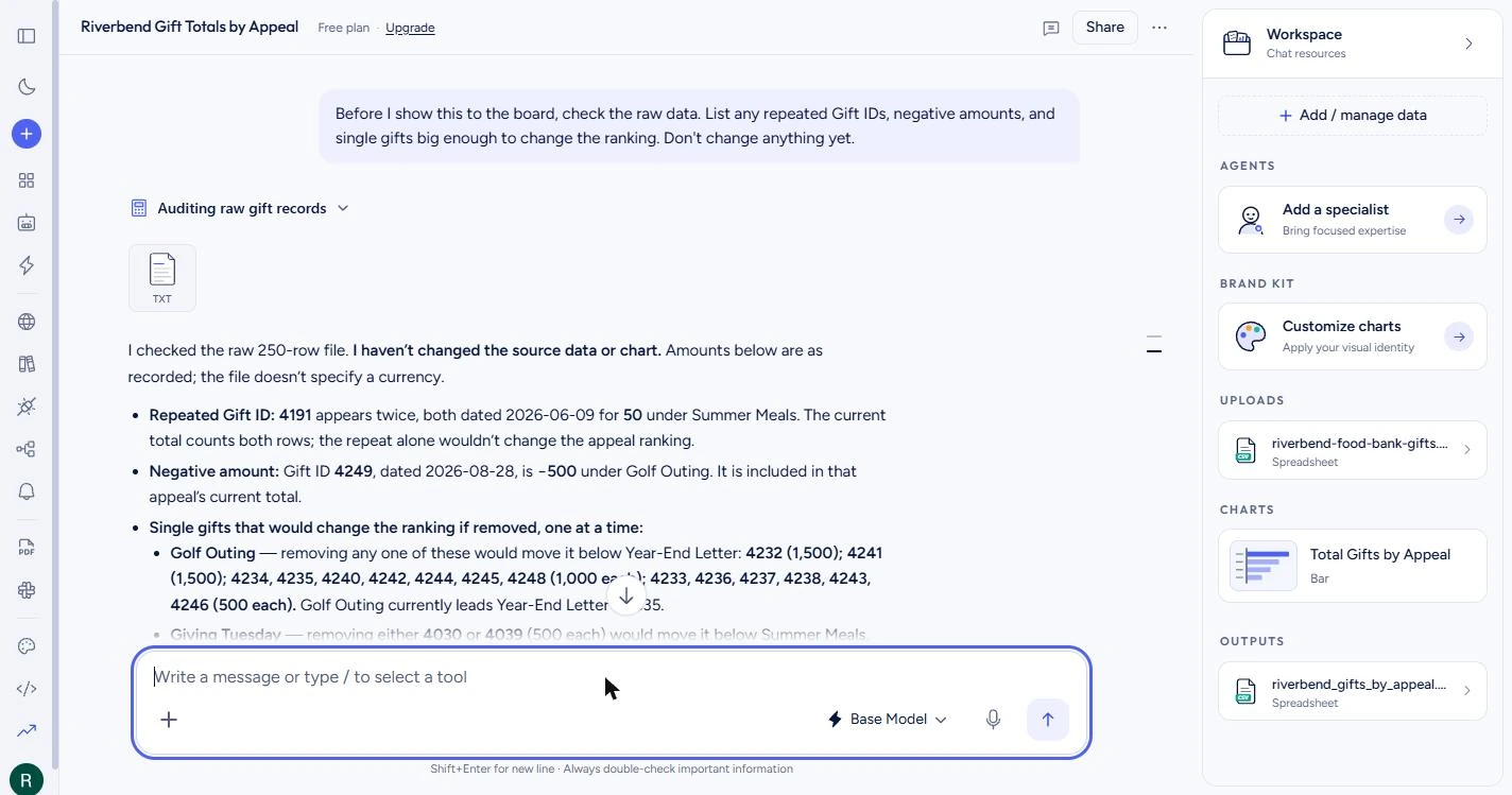 Better Analyst: Check a Donor Export Before the Board Sees It: screenshot 11 of 17 from the step-by-step module
