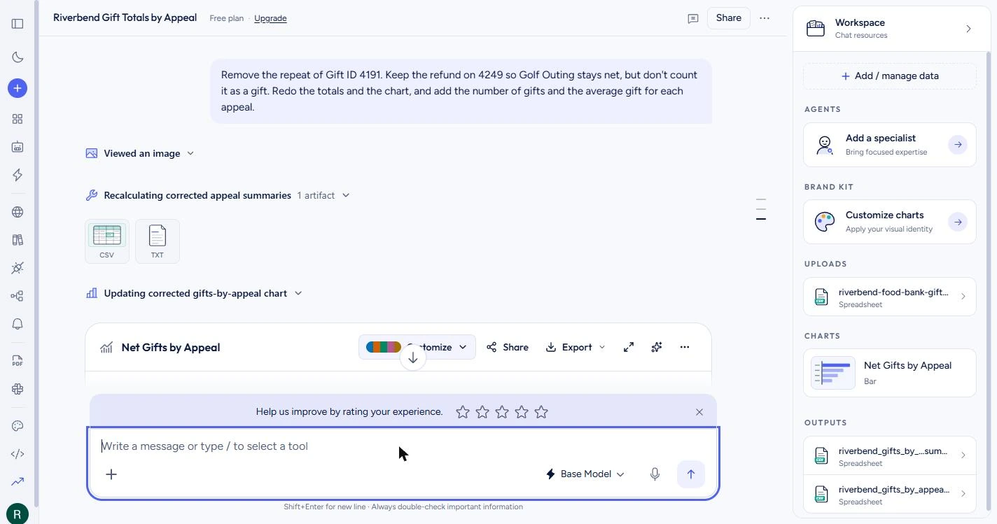Better Analyst: Check a Donor Export Before the Board Sees It: screenshot 13 of 17 from the step-by-step module