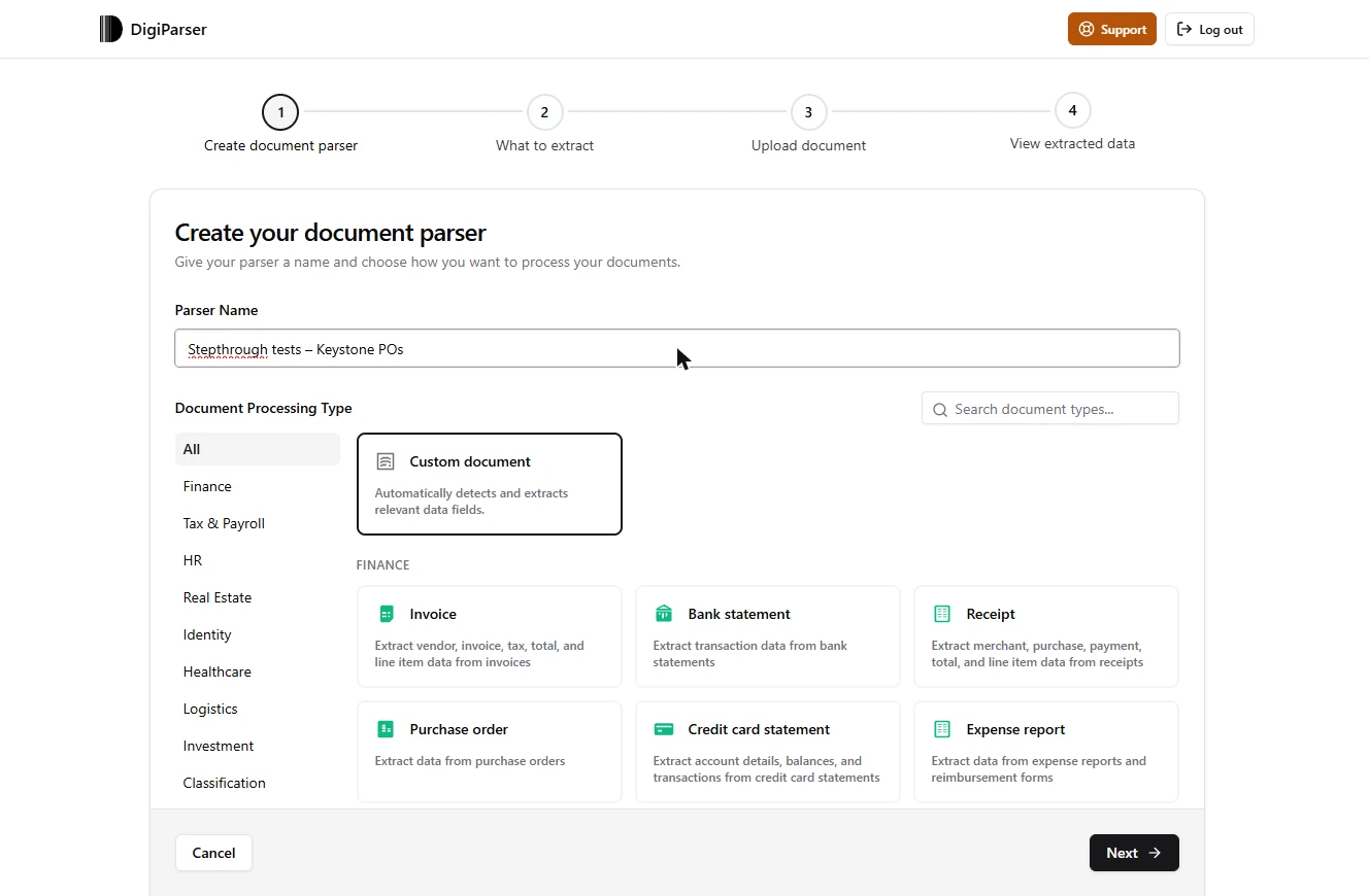 DigiParser: Turn Scanned Customer POs Into a Reviewed Sales Order File: screenshot 2 of 37 from the step-by-step module