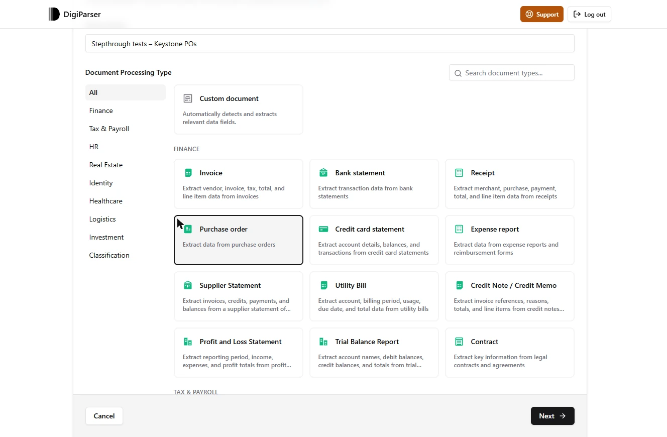 DigiParser: Turn Scanned Customer POs Into a Reviewed Sales Order File: screenshot 3 of 37 from the step-by-step module