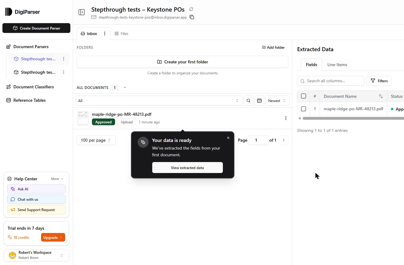 DigiParser: Turn Scanned Customer POs Into a Reviewed Sales Order File: screenshot 11 of 37 from the step-by-step module