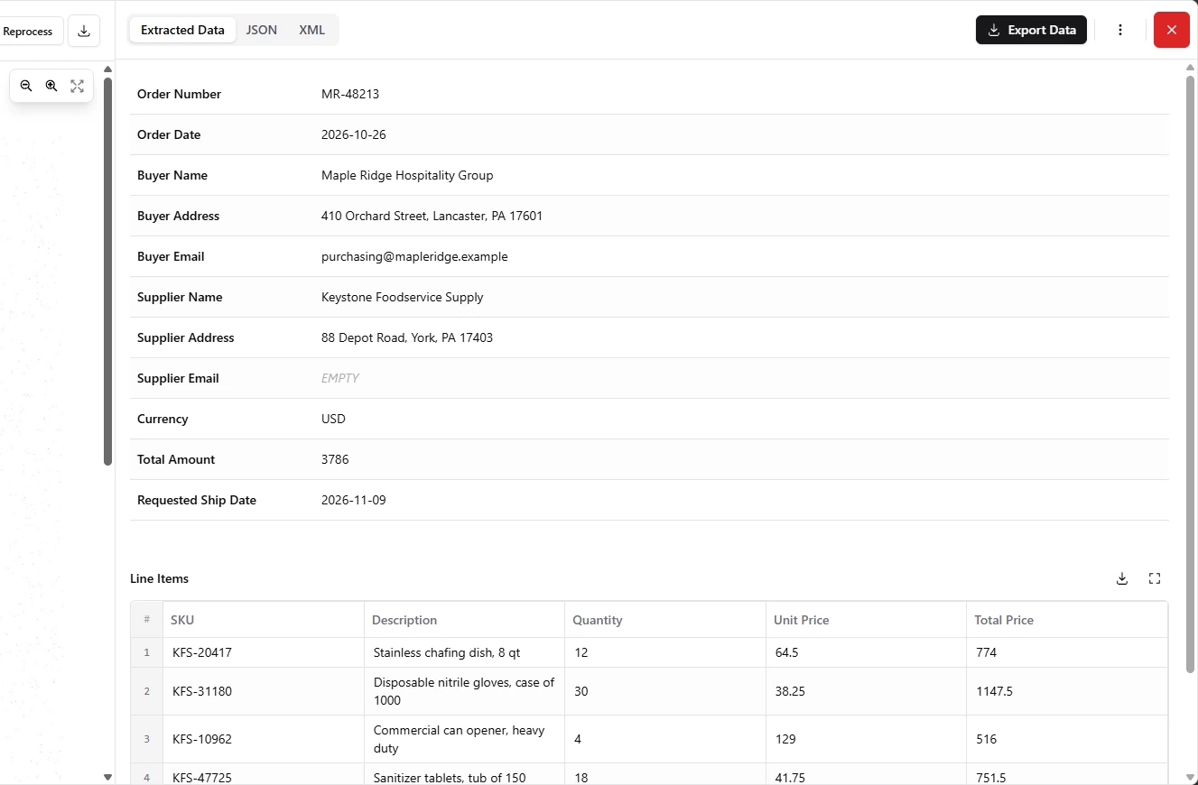 DigiParser: Turn Scanned Customer POs Into a Reviewed Sales Order File: screenshot 12 of 37 from the step-by-step module