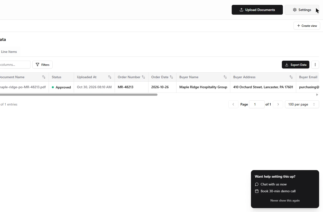 DigiParser: Turn Scanned Customer POs Into a Reviewed Sales Order File: screenshot 14 of 37 from the step-by-step module