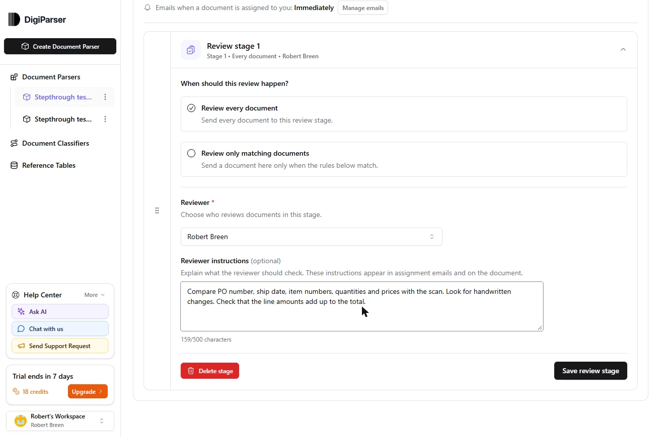 DigiParser: Turn Scanned Customer POs Into a Reviewed Sales Order File: screenshot 20 of 37 from the step-by-step module