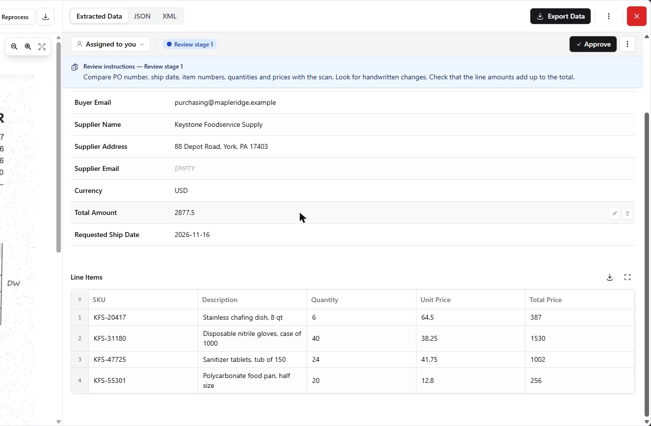 DigiParser: Turn Scanned Customer POs Into a Reviewed Sales Order File: screenshot 31 of 37 from the step-by-step module