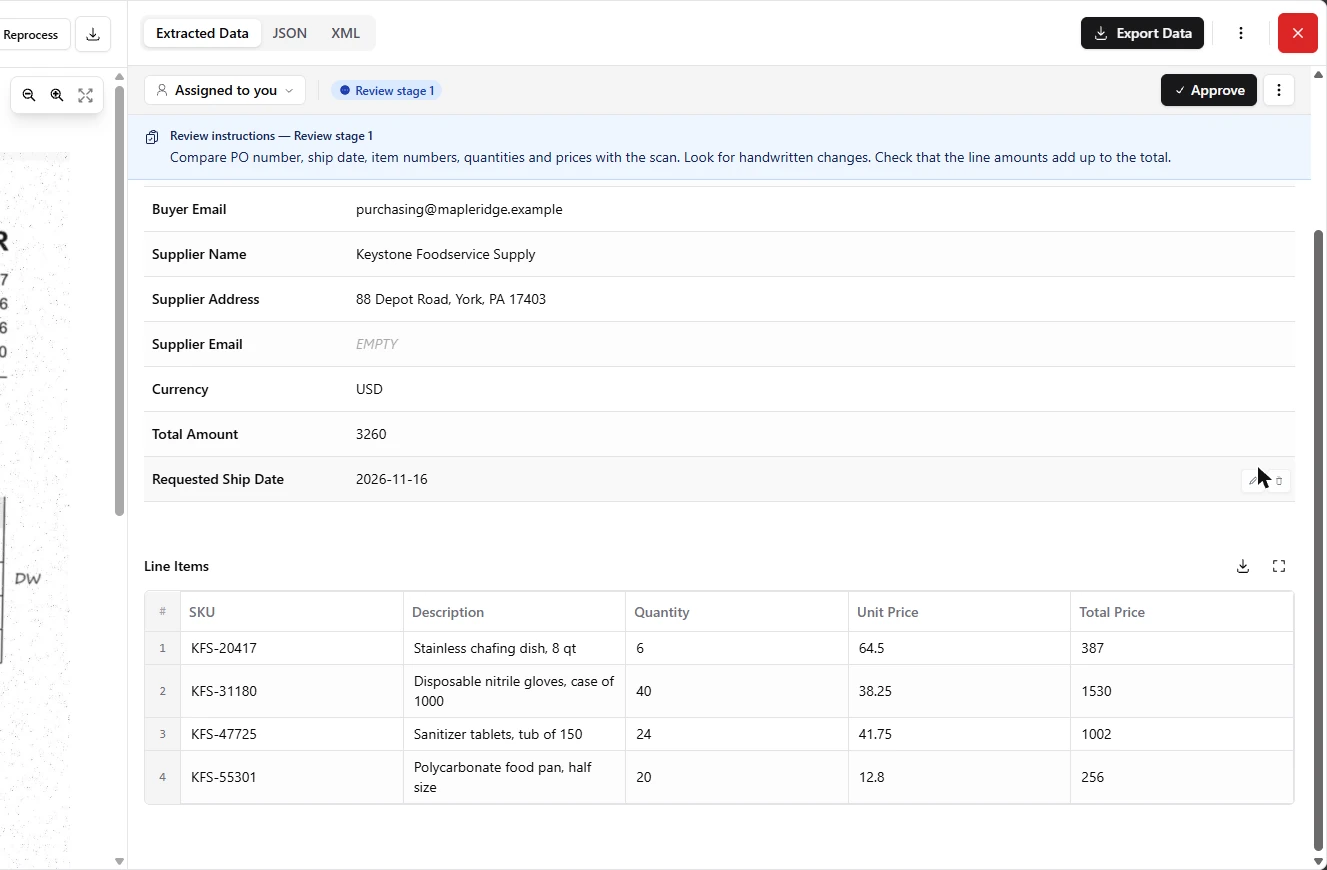 DigiParser: Turn Scanned Customer POs Into a Reviewed Sales Order File: screenshot 34 of 37 from the step-by-step module