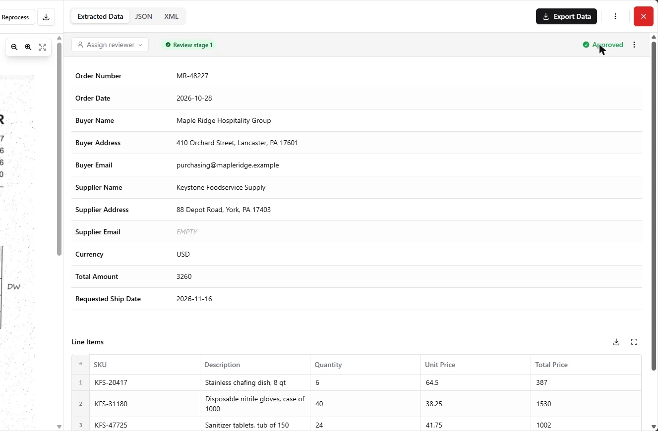 DigiParser: Turn Scanned Customer POs Into a Reviewed Sales Order File: screenshot 35 of 37 from the step-by-step module