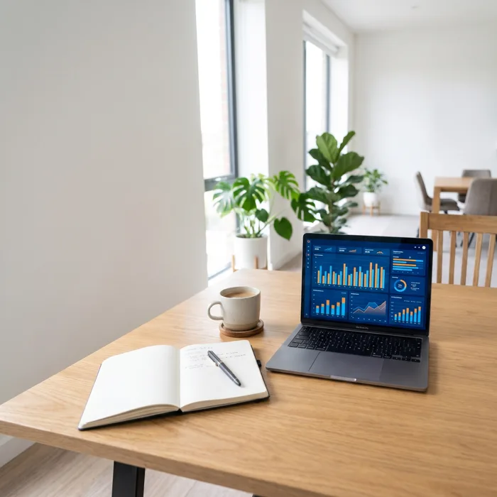 The webinar image expanded to a 1:1 square with new wall and floor added