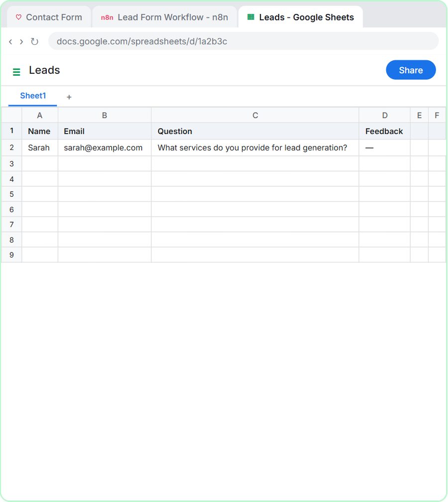 Lovable + n8n: Build a Web App with an AI Backend: a step from the interactive module