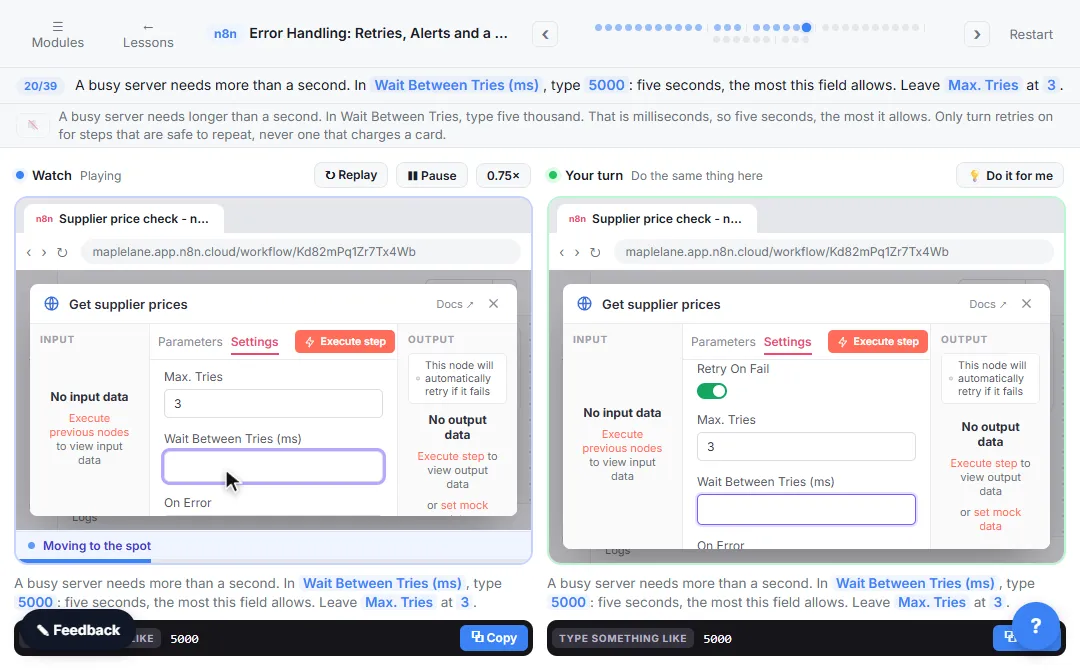 Running Fails n8n Error Handling: Retry On Fail, Error Workflow, Alerts