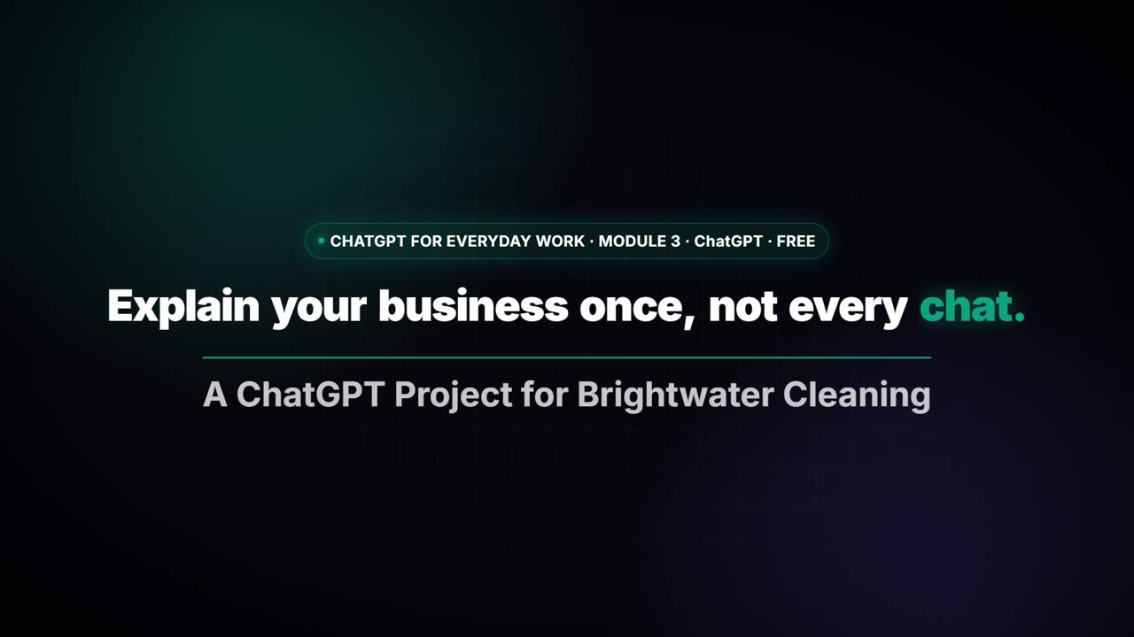 Video still: ChatGPT Projects: Your Brand Voice in One Place: video walkthrough